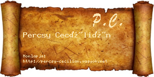 Percsy Cecílián névjegykártya